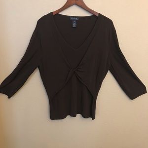 Jones New York Signature Brown Blouse